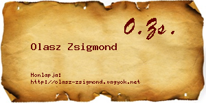 Olasz Zsigmond névjegykártya